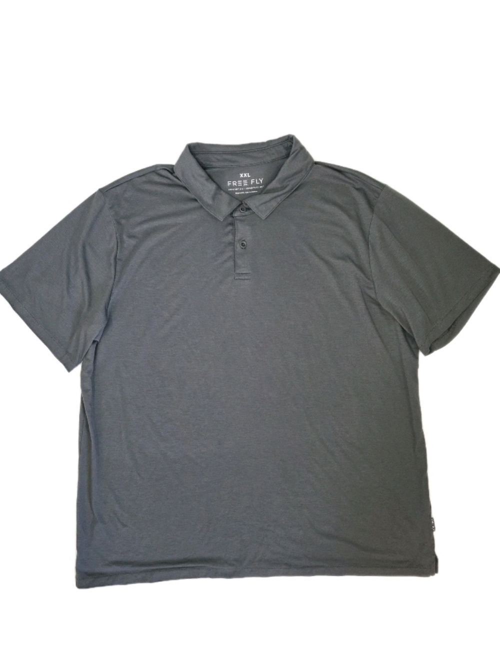 Free Fly Mens Elevate Performance Polo Shirt Size XXL Smoke Tagless Golf Preppy